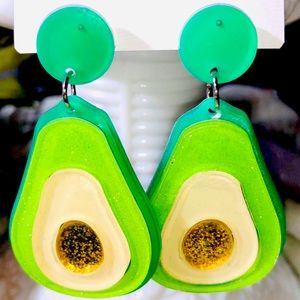 Avocado Statement Earrings